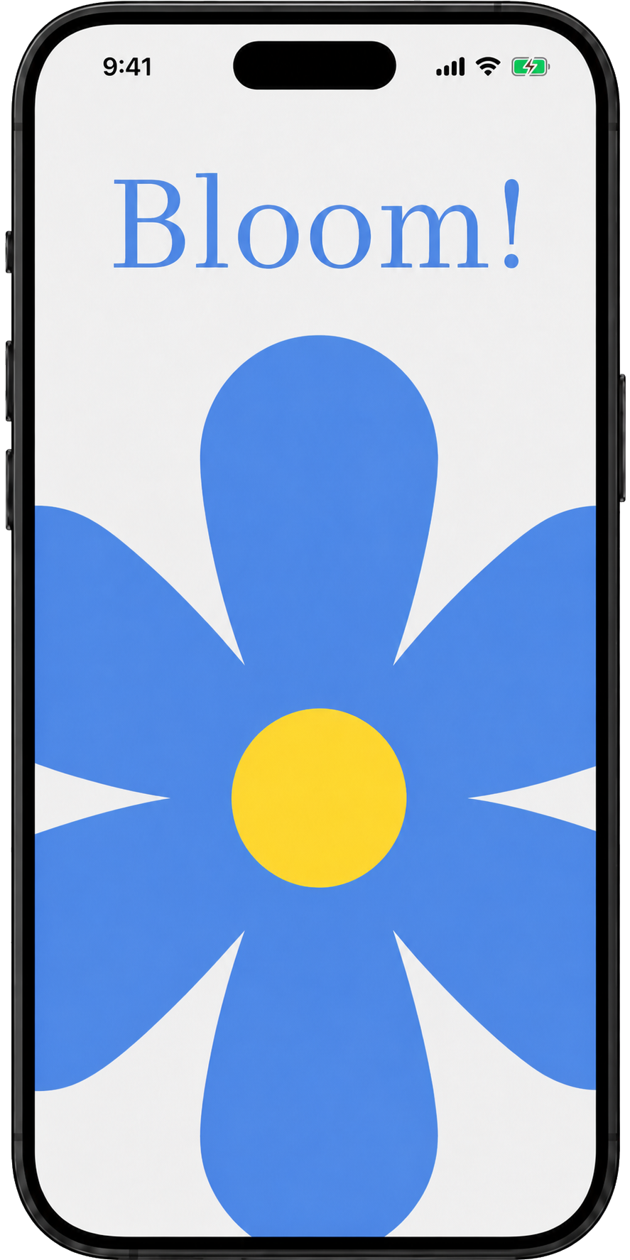 Bloom Tracker flower splash screen